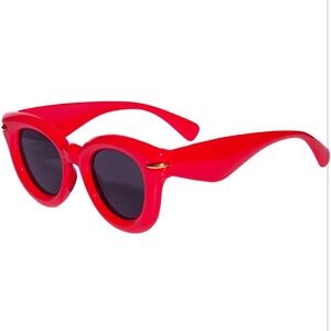 New Red bubble Retro Sunglasses Classic thick wayfarer style UV400 Protection